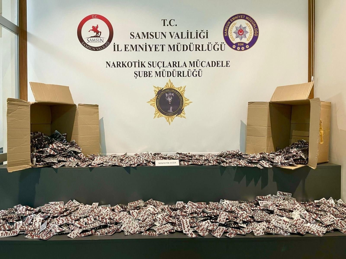 Samsun'da 80 bin uyuşturucu hap ele geçirildi