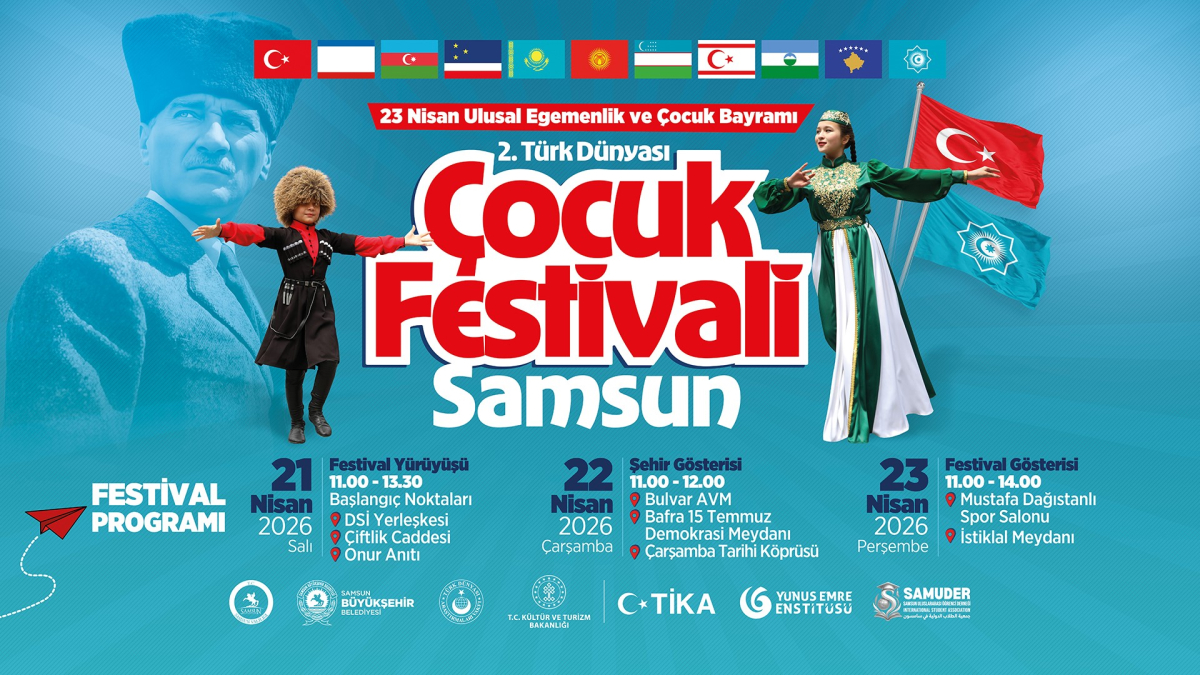 Samsun’da Türk Dünyası Çocuk Festivali 2026’da Yeniden Düzenlenecek