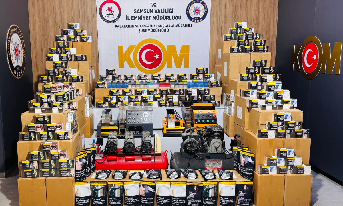 Samsun’da Gizli Bölmeli Kaçakçılık Operasyonu: Milyonlarca Makaron Ele Geçirildi