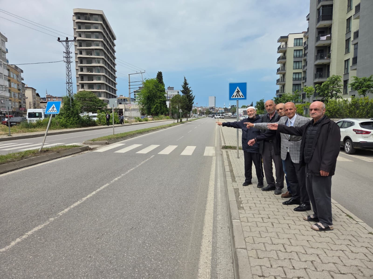 Canik'te vatandaşlardan yaya geçidine trafik lambası talebi