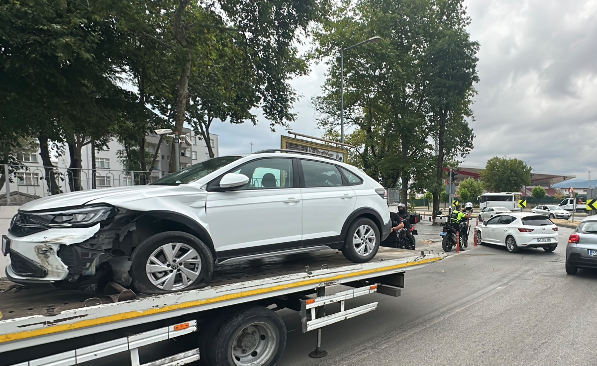 Samsun'da maddi hasarlı trafik kazası