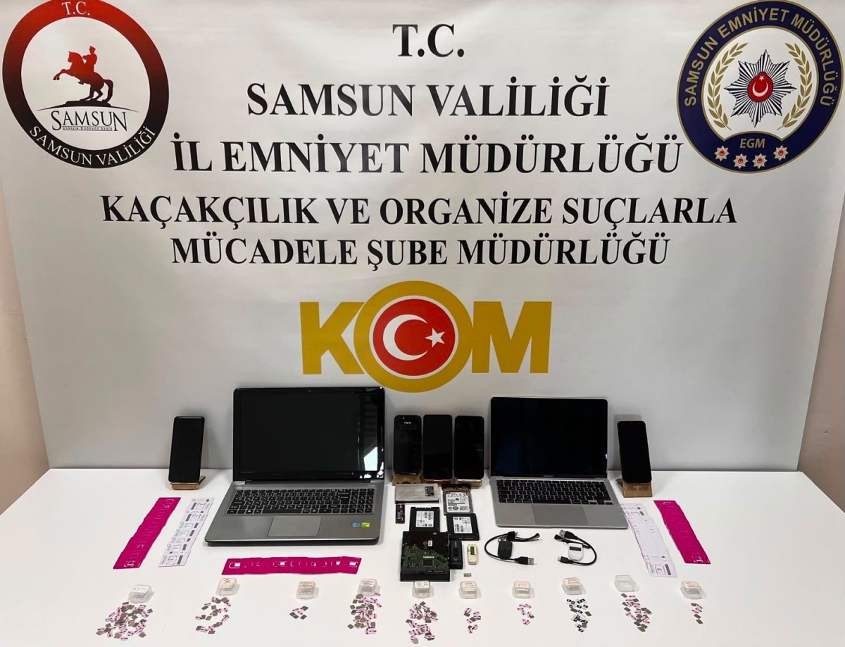 Samsun’da açık SİM kart operasyonu: 263 açık hat ele geçirildi