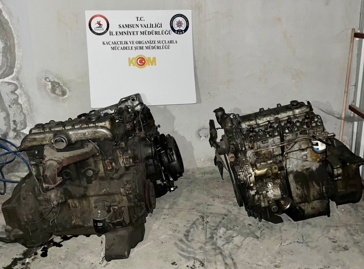 Samsun’da 3 gümrük kaçağı otomobil motoru ele geçirildi