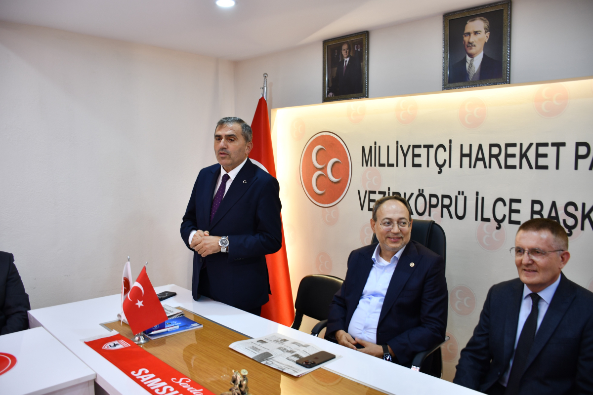 MHP’den Vezirköprü İlçe Başkanı Hasan Doğru’ya ziyaret