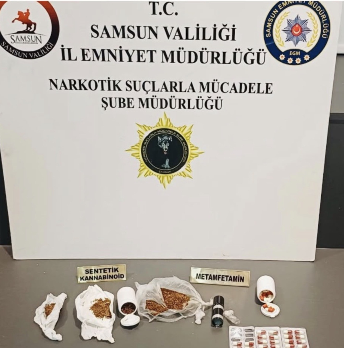 Samsun'da 8 bin sentetik ecza ele geçirildi