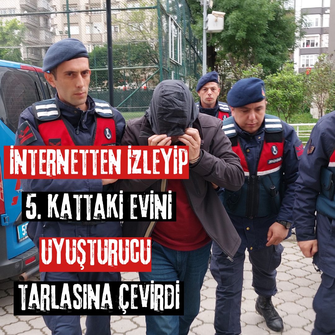 İnternetten izleyip 5. kattaki evini uyuşturucu tarlasına çevirdi