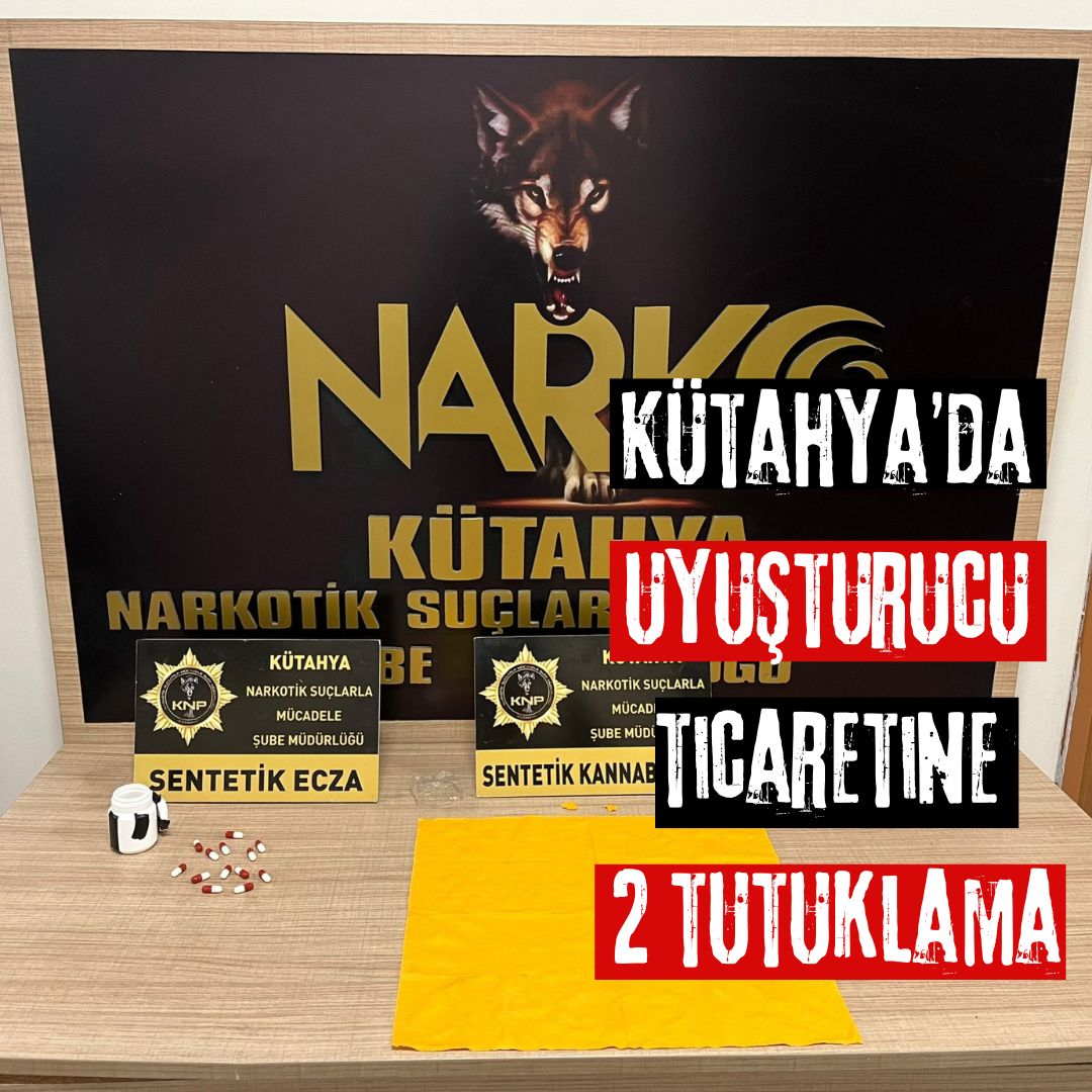Kütahya’da uyuşturucu ticaretine 2 tutuklama