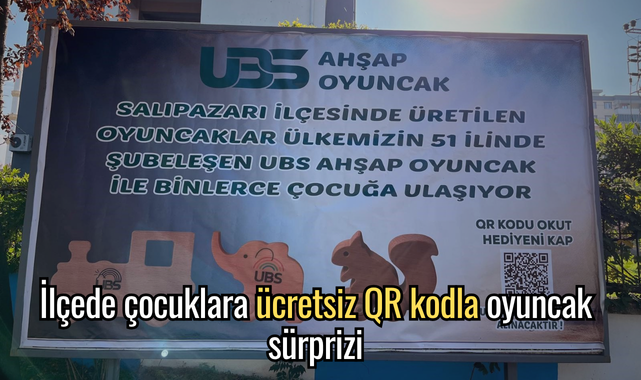 İlçede çocuklara ücretsiz QR kodla oyuncak sürprizi