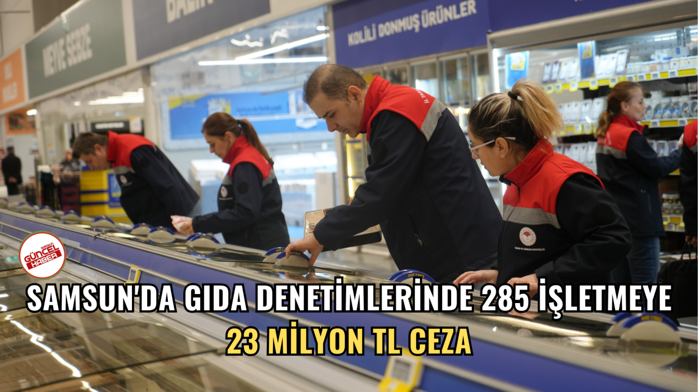 Samsun'da gıda denetimlerinde 285 işletmeye 23 milyon TL ceza