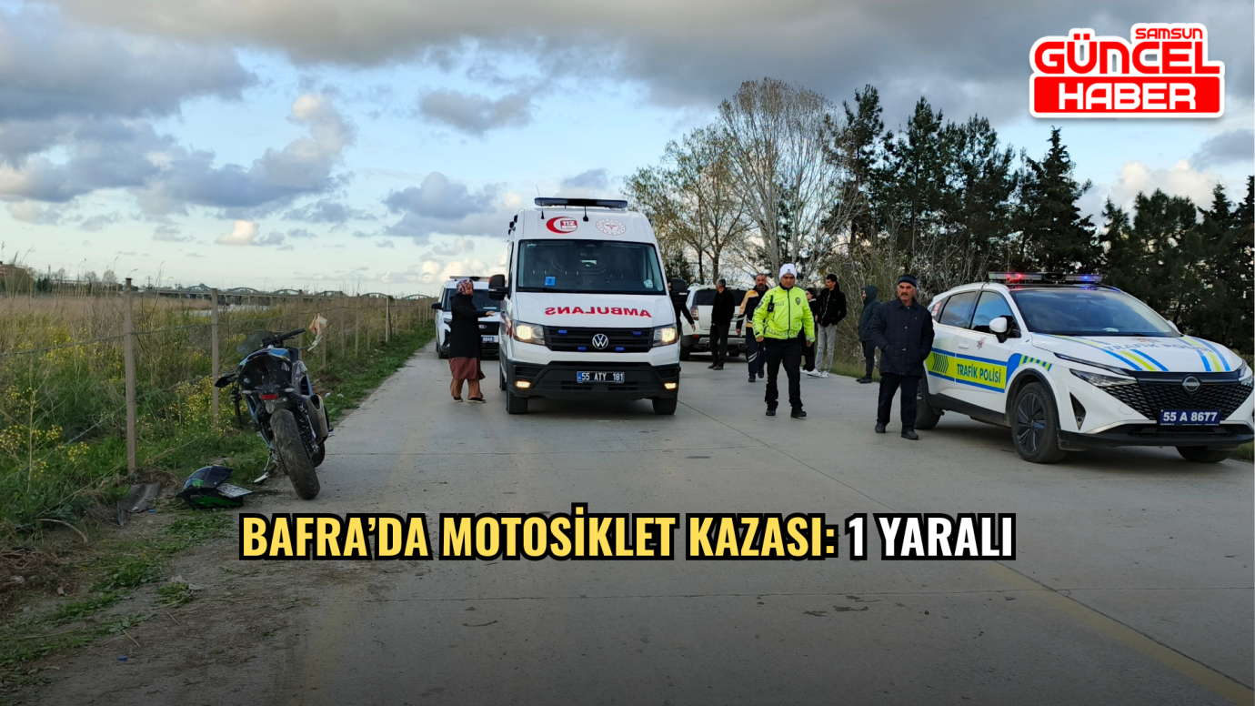 Bafra’da Motosiklet Kazası: 1 Yaralı