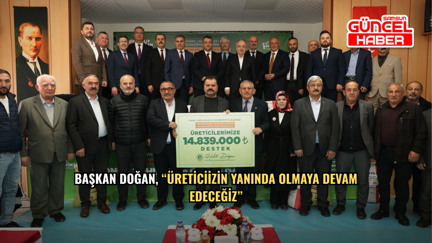 BÜYÜKŞEHİR’DEN ÜRETİCİYE YONCA TOHUMU VE GÜBRE DESTEĞİ BAŞKAN DOĞAN, “ÜRETİCİMİZİN YANINDA OLMAYA DEVAM EDECEĞİZ”