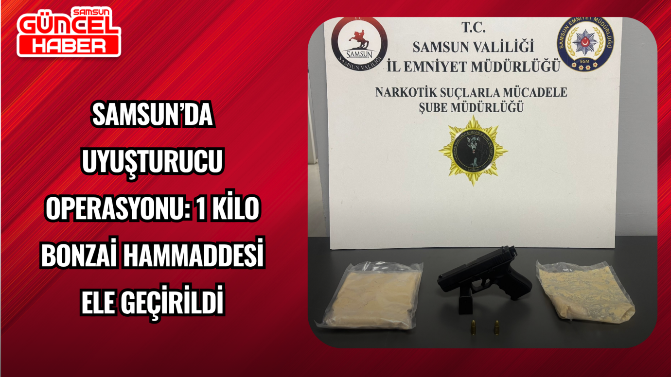 Samsun’da Uyuşturucu Operasyonu: 1 Kilo Bonzai Hammaddesi Ele Geçirildi