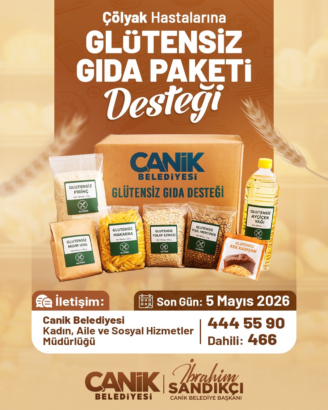 Canik Belediyesi’nden Çölyak Hastalarına Glütensiz Destek