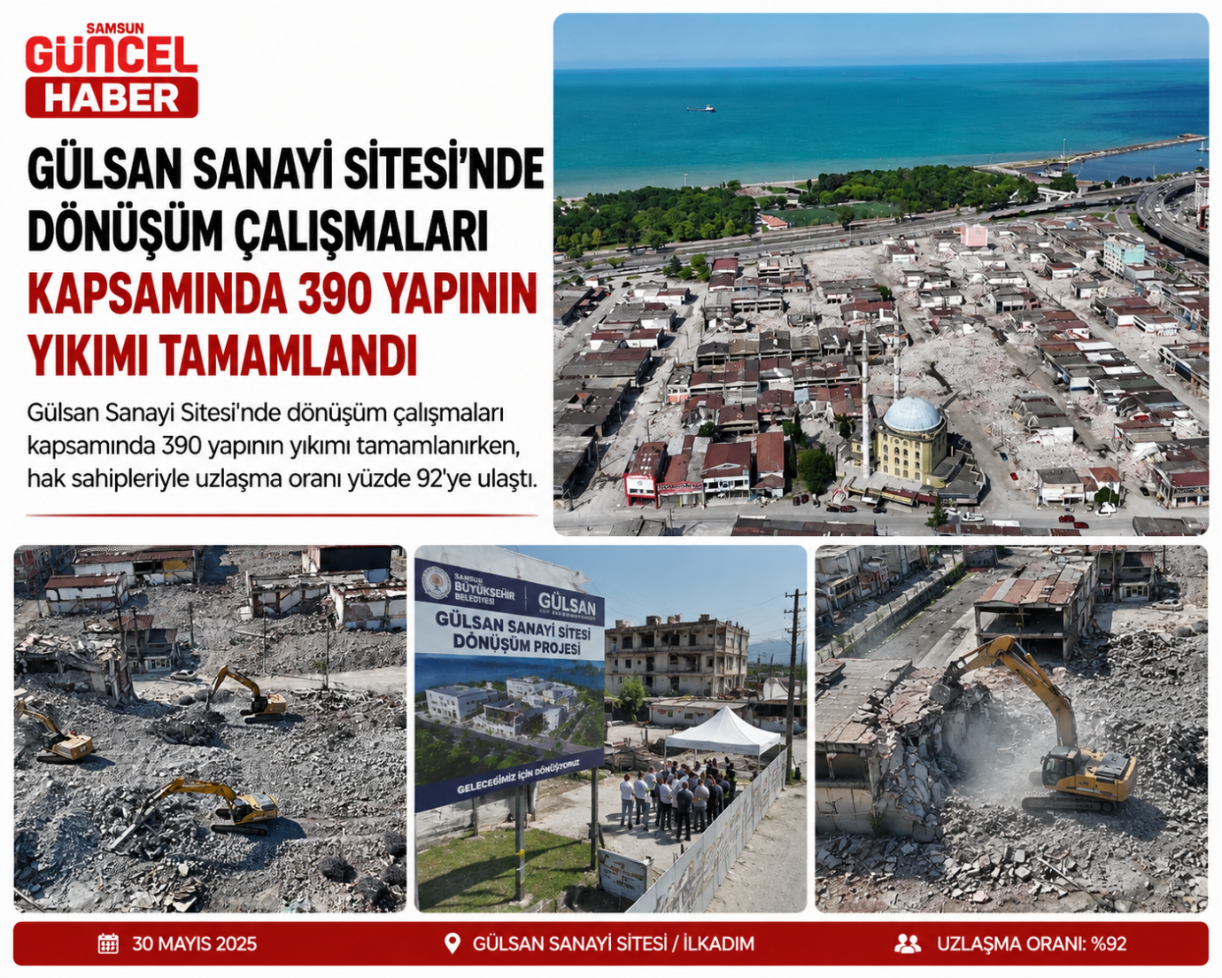 Gülsan'da Dönüşüm Hızlandı: Yıkımların Yüzde 42'si Tamamlandı