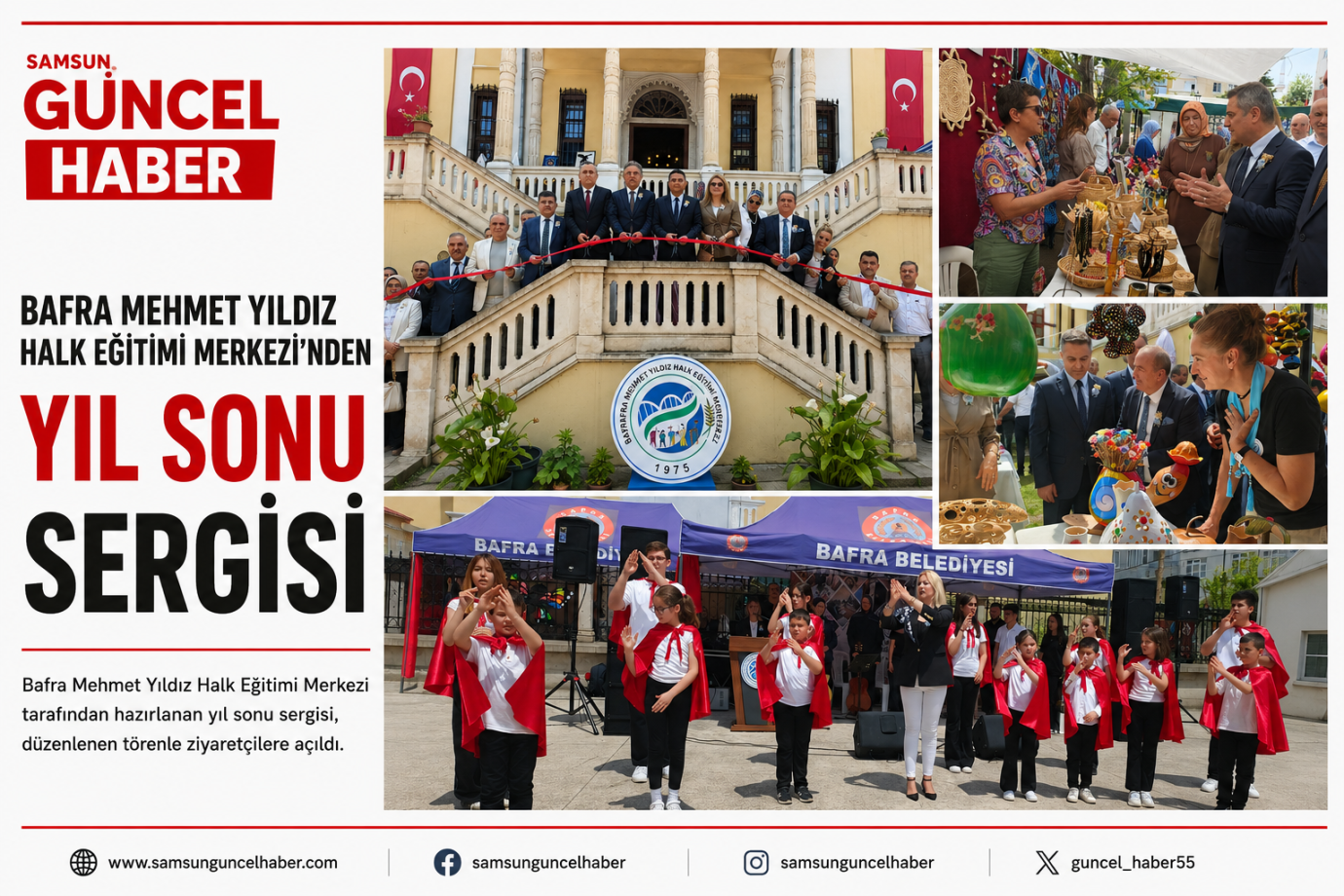 Bafra'da Yıl Sonu Sergisi Ziyarete Açıldı