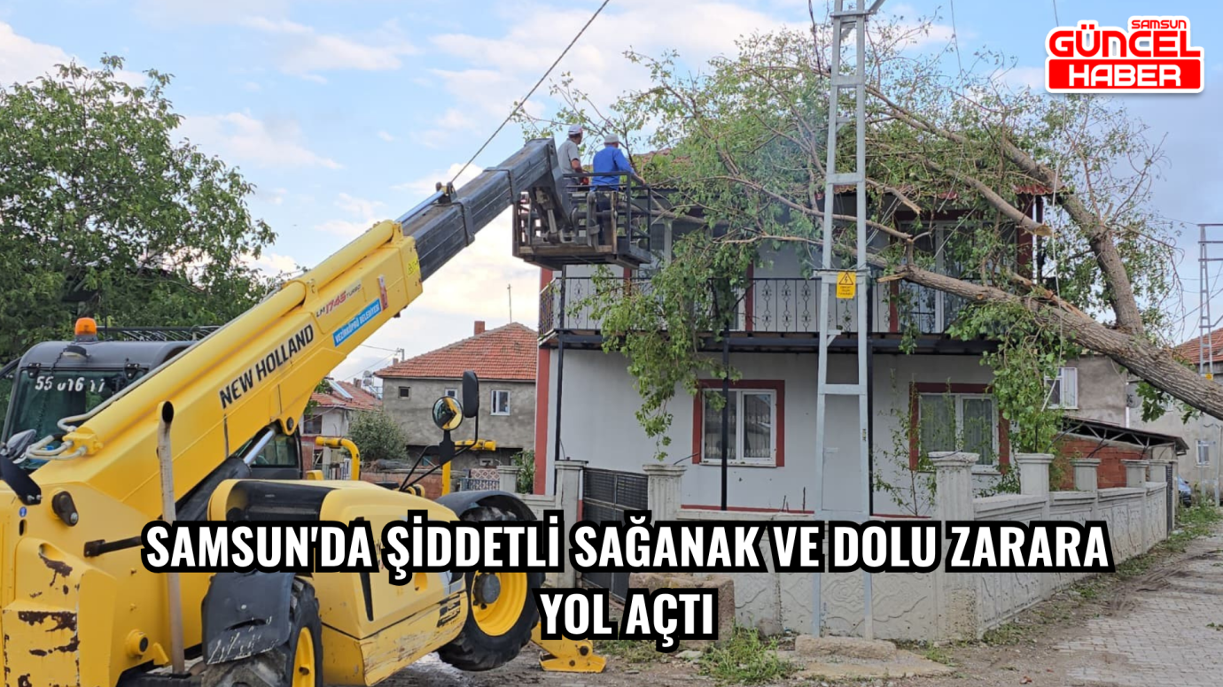 Samsun'da şiddetli sağanak ve dolu zarara yol açtı