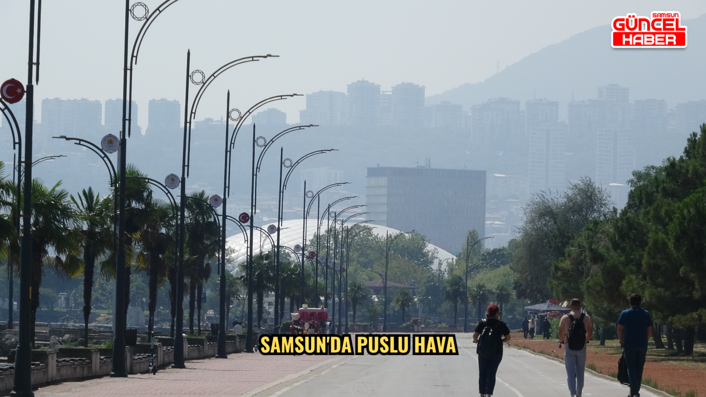 Samsun'da puslu hava