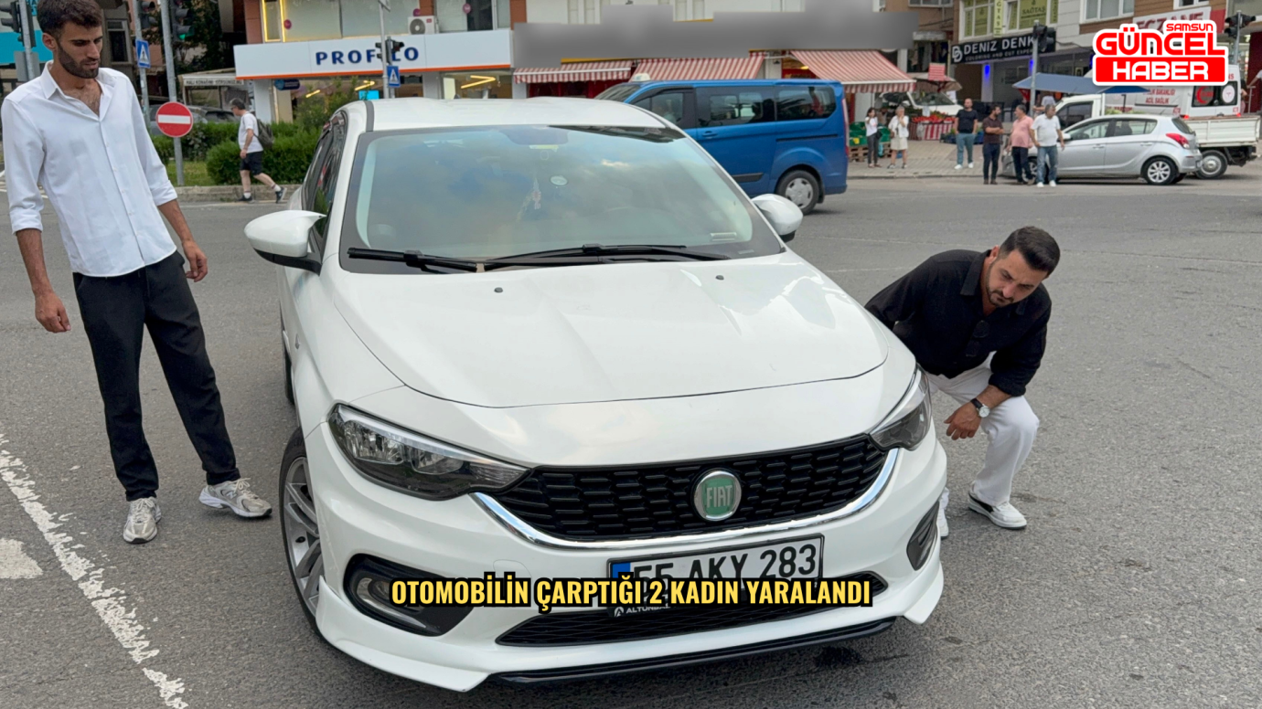 Otomobilin çarptığı 2 kadın yaralandı