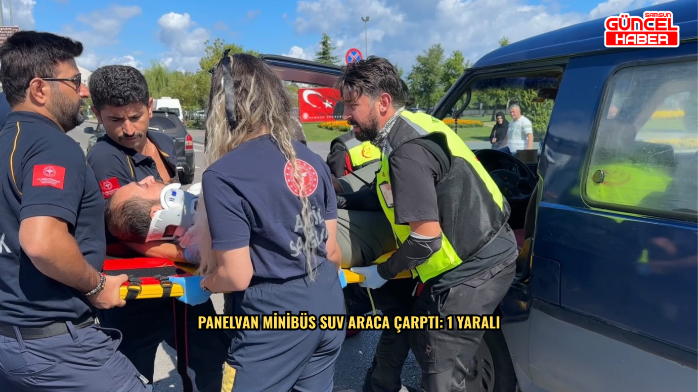 Panelvan minibüs SUV araca çarptı: 1 yaralı
