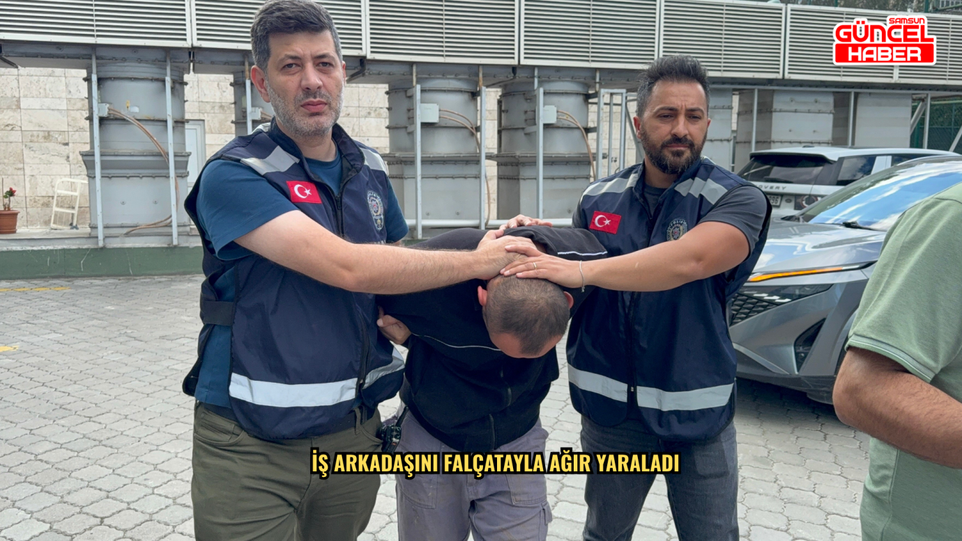 İş arkadaşını falçatayla ağır yaraladı