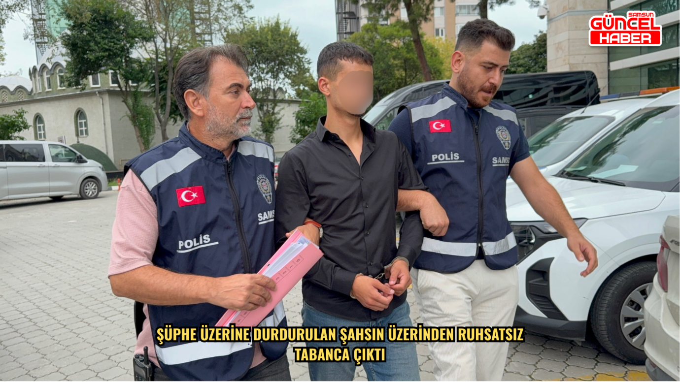 Şüphe üzerine durdurulan şahsın üzerinden ruhsatsız tabanca çıktı