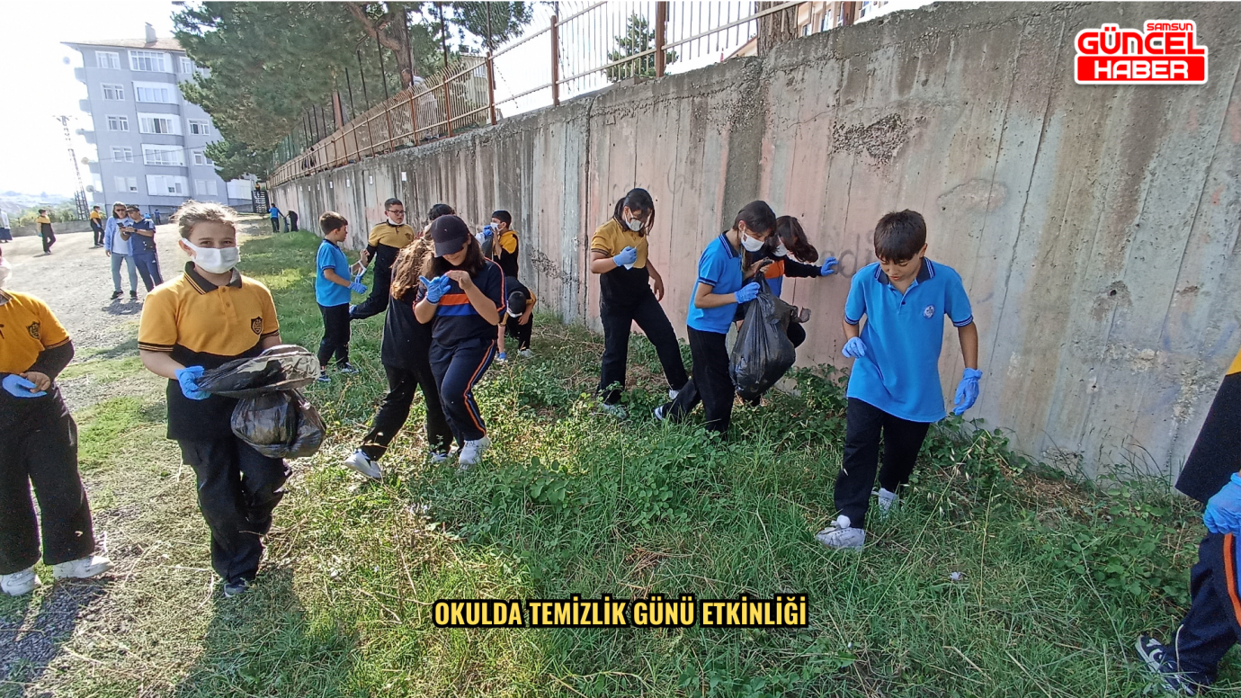 Okulda temizlik günü etkinliği