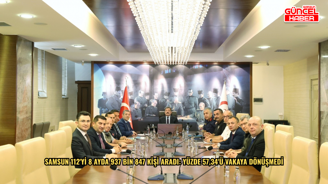 Samsun 112'yi 8 ayda 937 bin 847 kişi aradı: Yüzde 57,34'ü vakaya dönüşmedi