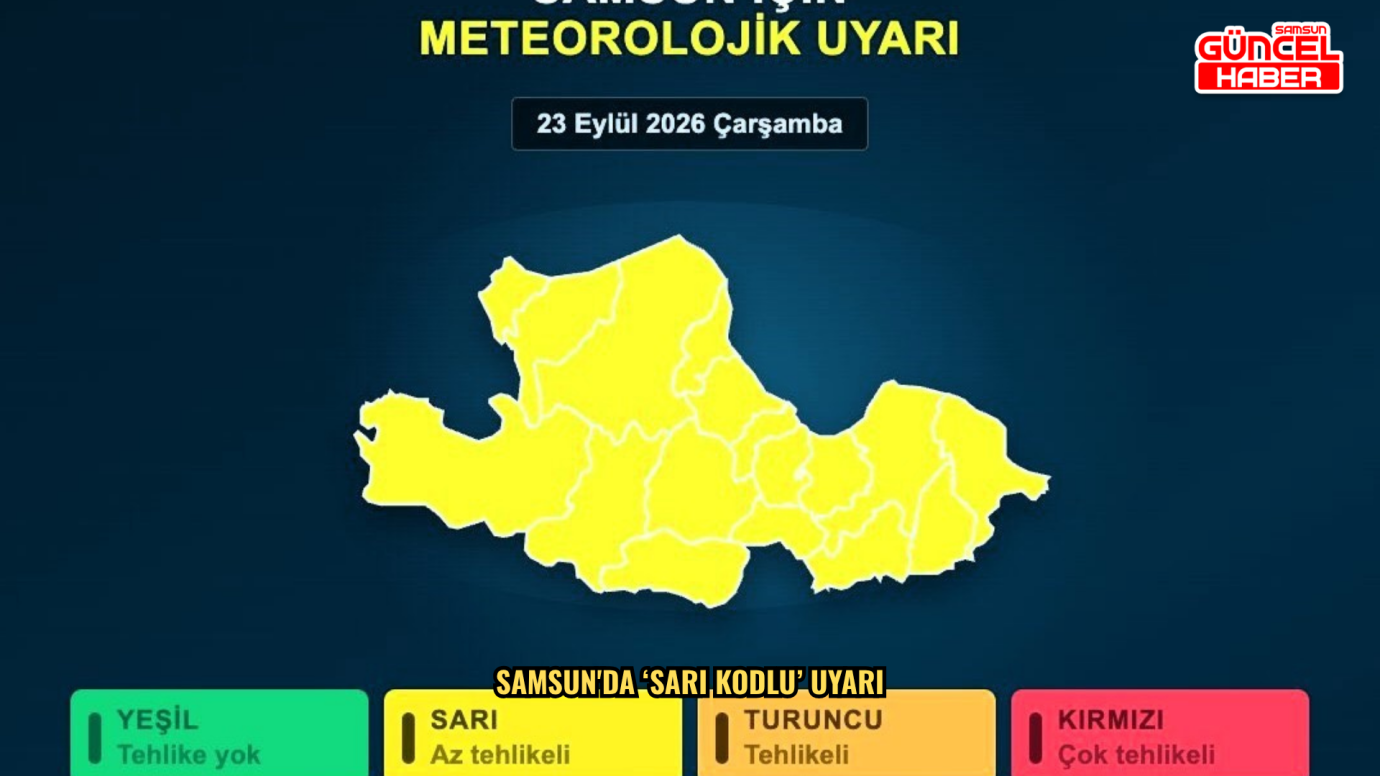 Samsun'da ‘sarı kodlu’ uyarı