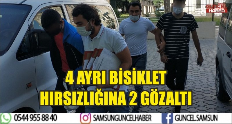4 AYRI BİSİKLET HIRSIZLIĞINA 2 GÖZALTI