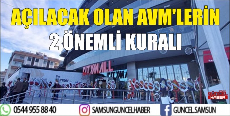 AÇILACAK OLAN AVM'LERİN 2 ÖNEMLİ KURALI