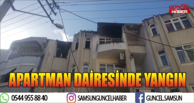 APARTMAN DAİRESİNDE YANGIN