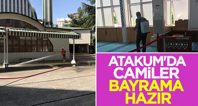 Atakum'da camiler bayrama hazır