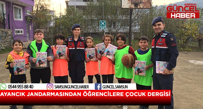 AYANCIK JANDARMASINDAN ÖĞRENCİLERE ÇOCUK DERGİSİ
