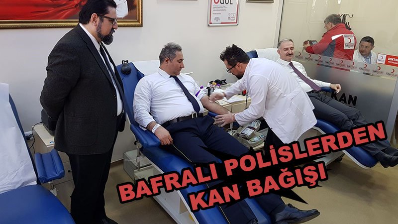 Bafra'da polislerden kan bağışı