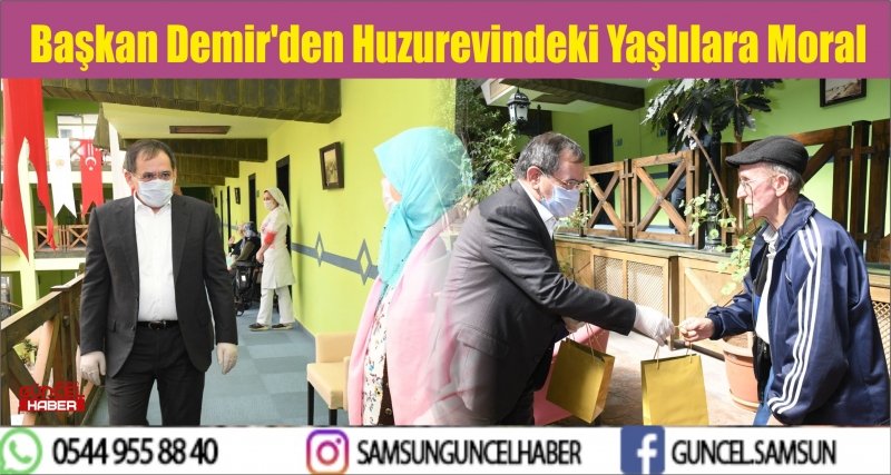 Başkan Demir'den Huzurevindeki Yaşlılara Moral 