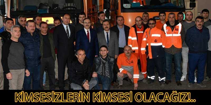 Başkan Zihni Şahin, Karayolları işçileriyle buluştu.