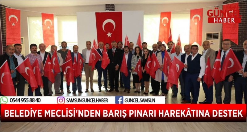 BELEDİYE MECLİSİ'NDEN BARIŞ PINARI HAREKÂTINA DESTEK