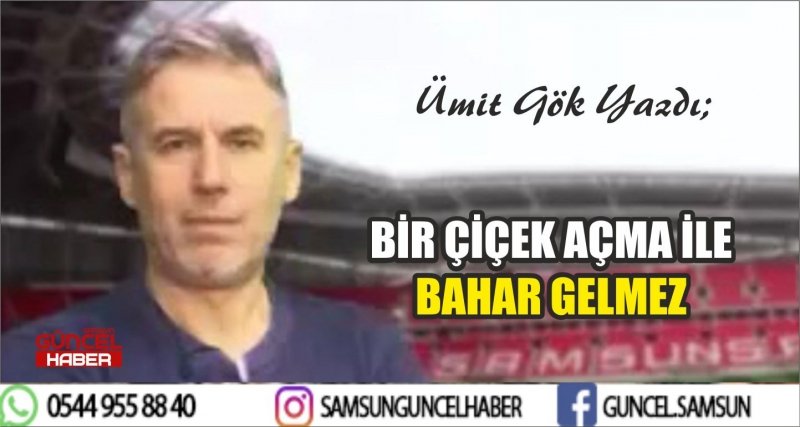 BİR ÇİÇEK AÇMA İLE BAHAR GELMEZ