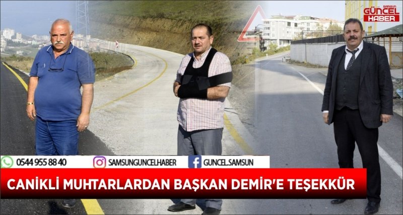 CANİKLİ MUHTARLARDAN BAŞKAN DEMİR'E TEŞEKKÜR
