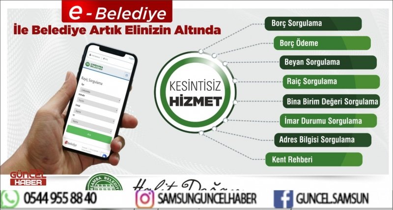 ÇARŞAMBA BELEDİYESİ E-BELEDİYE SİSTEMİNE GEÇTİ