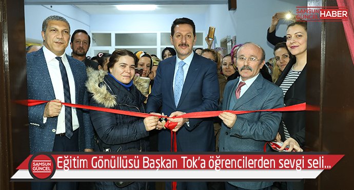 Eğitim Gönüllüsü Başkan Tok’a öğrencilerden sevgi seli…