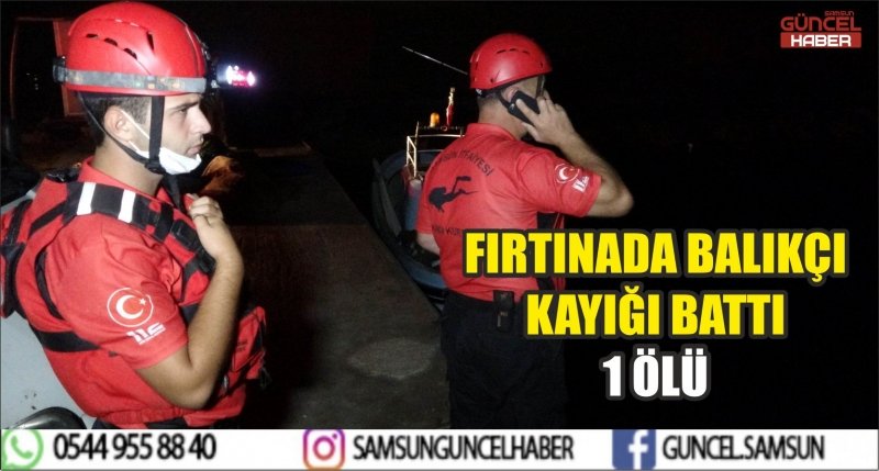FIRTINADA BALIKÇI KAYIĞI BATTI 1 ÖLÜ