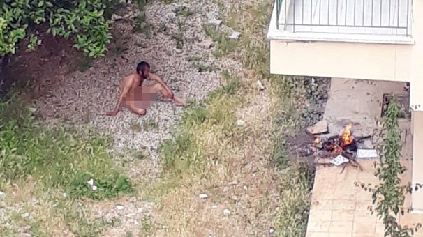 Görenler şoke oldu! Çırılçıplak...