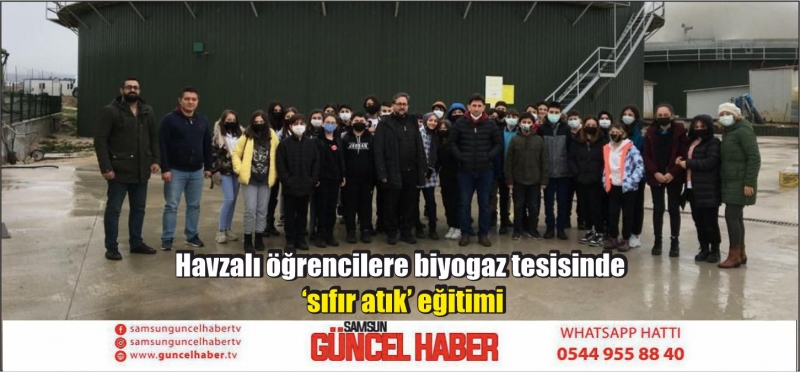 Havzalı öğrencilere biyogaz tesisinde ‘sıfır atık’ eğitimi
