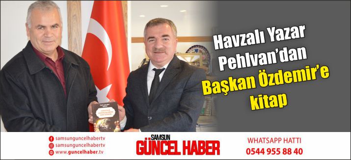 Havzalı Yazar Pehlvan’dan Başkan Özdemir’e kitap