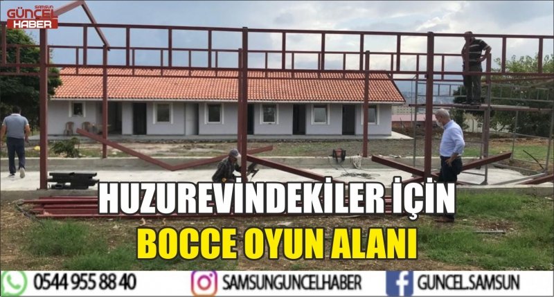 HUZUREVİNDEKİLER İÇİN BOCCE OYUN ALANI