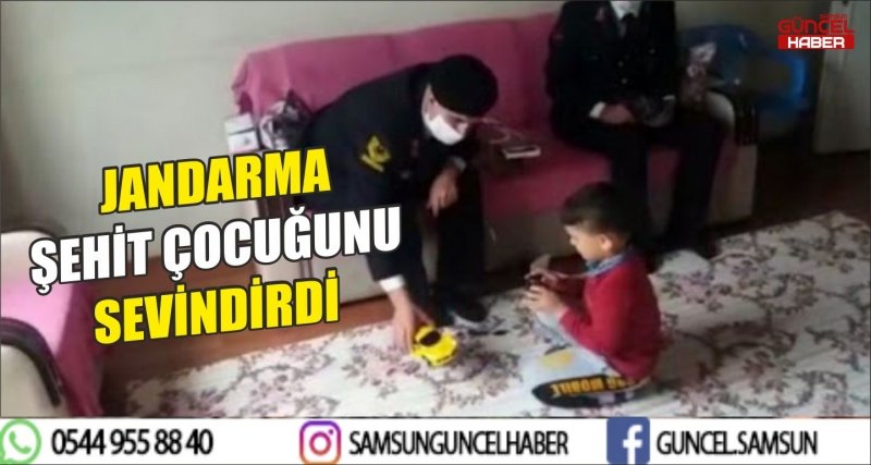 JANDARMA ŞEHİT ÇOCUĞUNU SEVİNDİRDİ