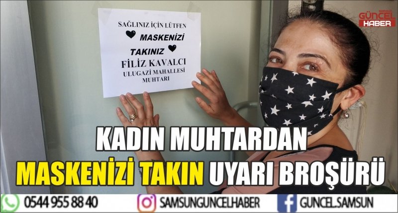 KADIN MUHTARDAN MASKENİZİ TAKIN UYARI BROŞÜRÜ