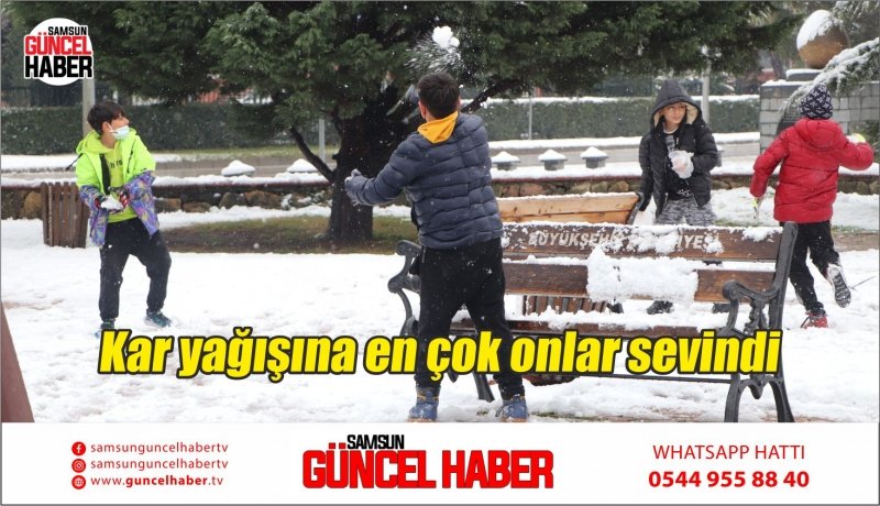 Kar yağışına en çok onlar sevindi  