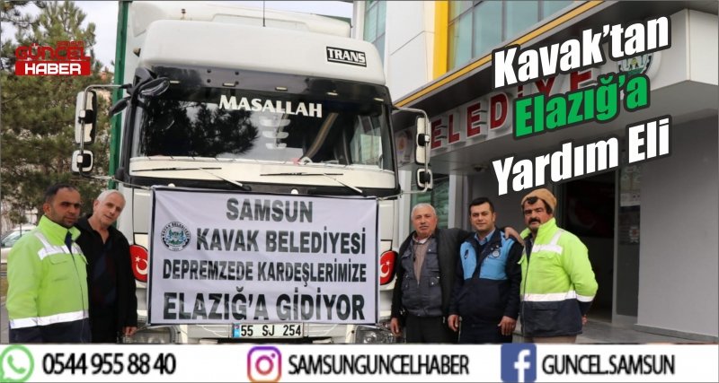 Kavak’tan Elazığ’a Yardım Eli